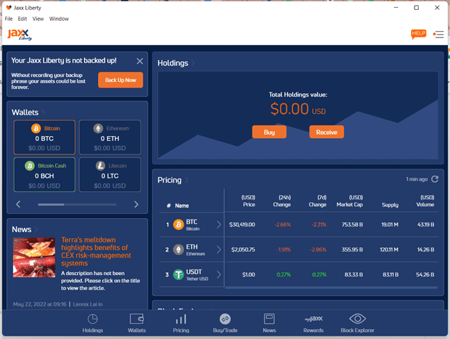 Carteira Para Criptomoedas Jaxx